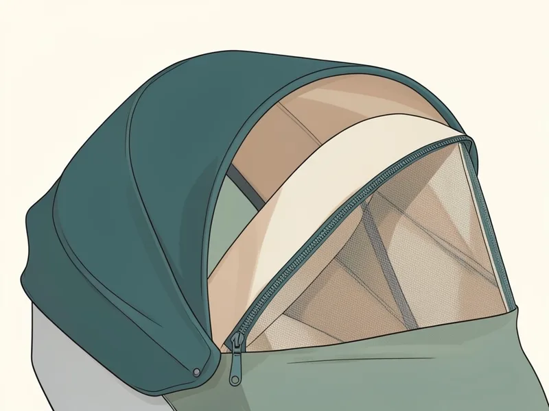 A canopy with a zip-out extension (illustration)