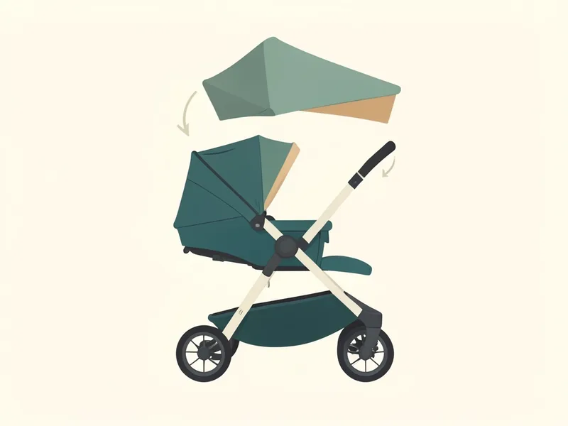 Removing the stroller canopy (illustration)