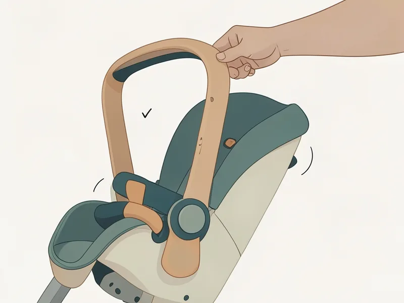 Checking the car seat is locked in (illustration)