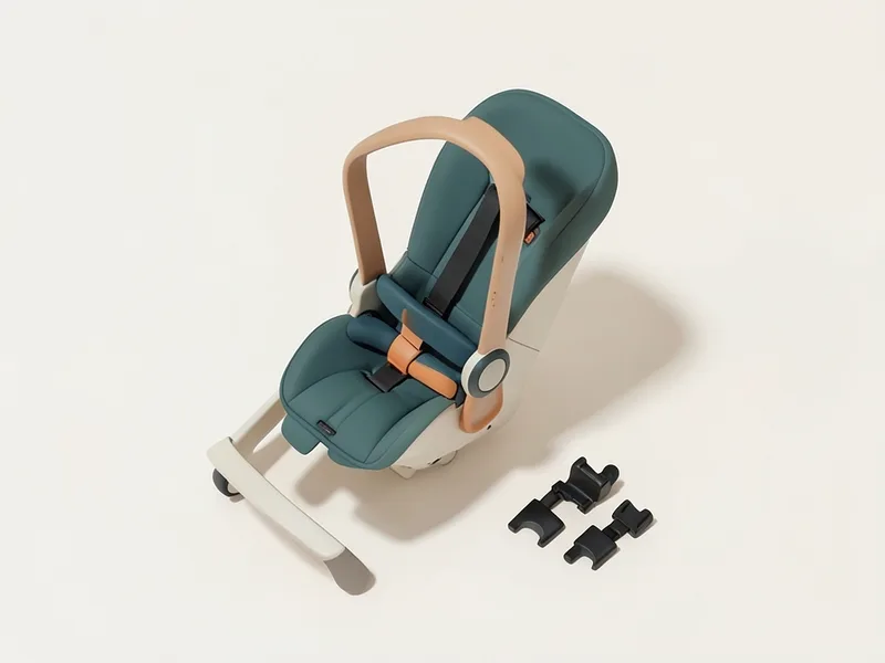 Putting a travel system together (illustration)